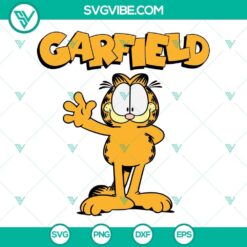 Garfield SVG file suitable for Cricut and Silhouette, available in PNG, DXF, and EPS formats.