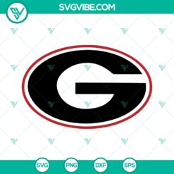 Georgia Bulldogs logo SVG file for Cricut and Silhouette, contains PNG, DXF, EPS formats - ideal for crafting and projects.