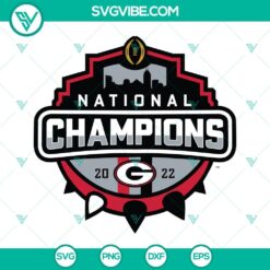 Georgia Bulldogs National Champions SVG Bundle featuring Back to Back design, perfect for crafting projects and fan merchandise.