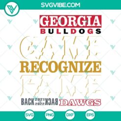 Georgia Bulldogs National Champions SVG Files - Downloadable Georgia Bulldogs SVG design for champions merchandise.