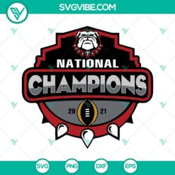 Georgia Bulldogs National Champions SVG Images PNG DXF EPS Cut File