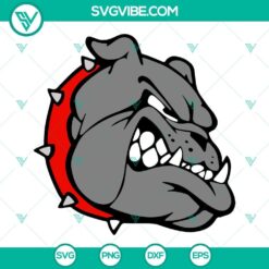 Georgia Bulldogs football theme SVG images bundle including bulldogs face design in SVG, PNG, and DXF formats for crafts and projects.