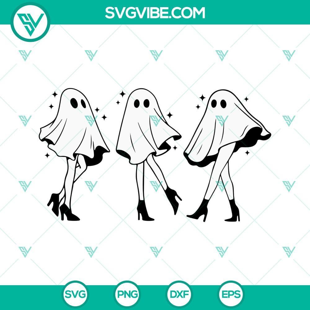 Ghost Girl SVG, Spooky Girl SVG, Girl Halloween SVG PNG DXF EPS Files Creepy Ghost Girl SVG design for Halloween, downloadable in PNG, DXF, EPS formats.