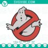 Ghostbusters logo embroidery designs for fans of supernatural comedy film, featuring iconic ghost symbol. Perfect for fandom crafting projects.