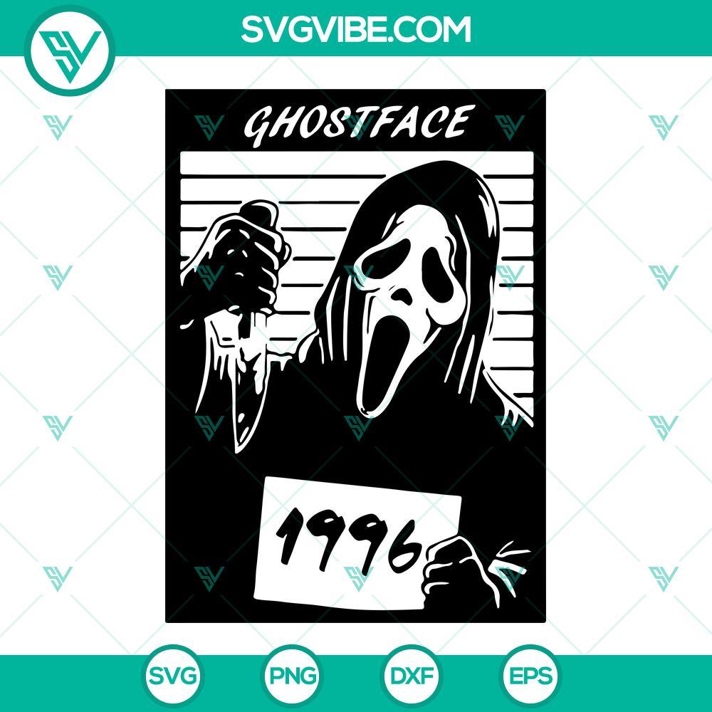 Ghostface 1996 SVG PNG DXF EPS Cricut Ghostface 1996 SVG images for Cricut, including PNG, DXF, EPS formats. Ideal for horror movie fans and Halloween crafting projects.