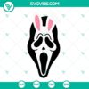Ghostface Easter Bunny SVG files featuring horror and funny Easter themed images. Perfect for a scary and unique SVG download.
