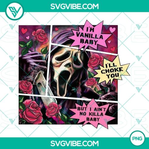 Ghostface Horror Valentine PNG files for Happy Valentine’s Day with spooky design elements in a digital image.
