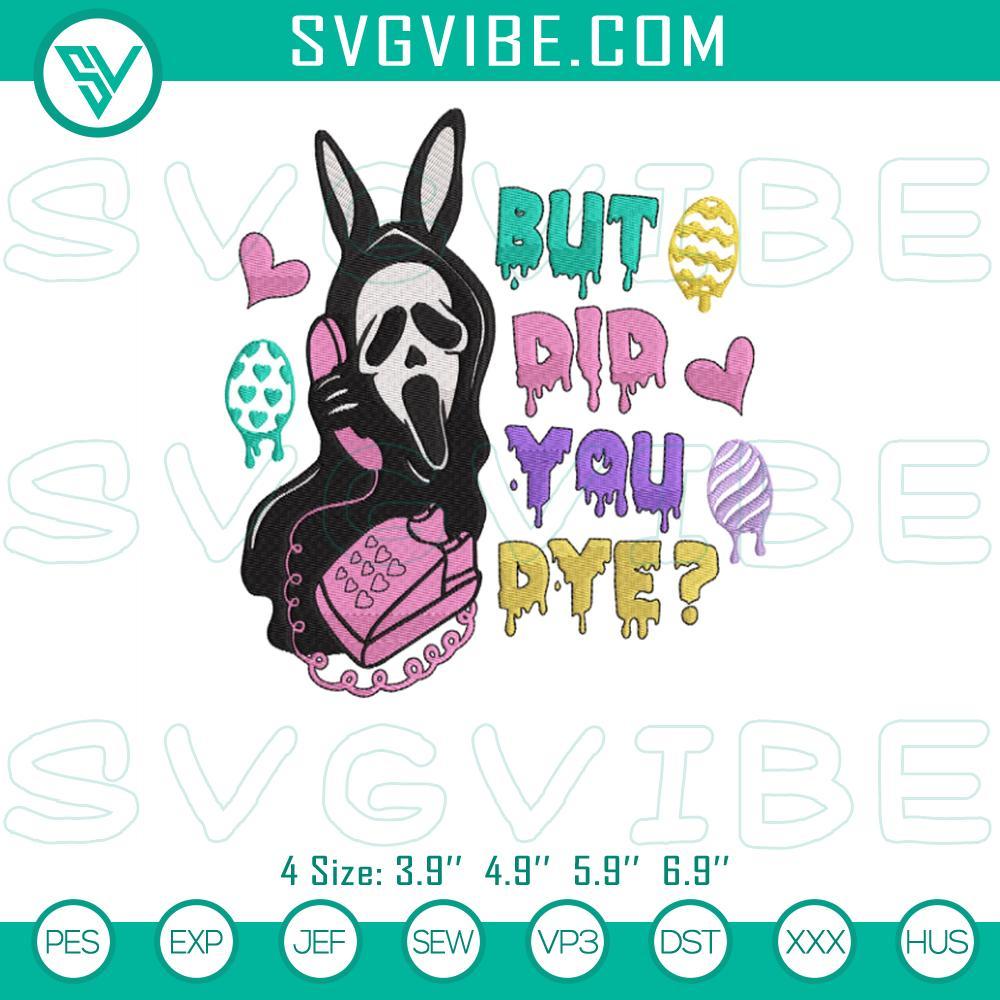 ghostface-scream-easter-embroidery-design-files-horror-ghostface-easter-bunny-embroidery-pattern-mockup.jpg Ghostface Scream Easter embroidery file featuring a horror Easter bunny design. Perfect for spooky Easter projects.