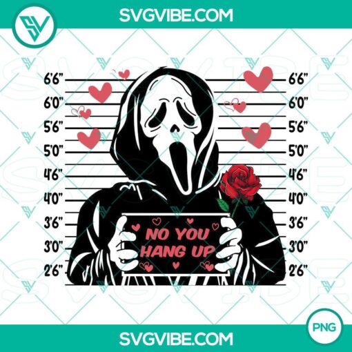 Ghostface Valentine PNG File, Horror Valentine design featuring a spooky and romantic theme for digital use.