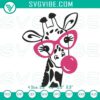Giraffe bubble gum embroidery designs, cute animal files for crafts, funny and adorable stitching patterns.