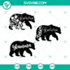 Glamma Bear SVG design, featuring fun and stylish Grandma Life theme. Perfect for crafting projects.