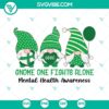 Gnome themed mental health awareness design in SVG, PNG, DXF, and EPS formats. Great for crafting projects.
