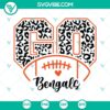 Bengals leopard print SVG images for Cincinnati Bengals, American football fans. Ideal for crafts and digital projects.