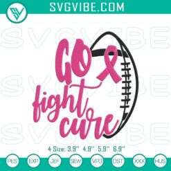 Breast cancer awareness football embroidery designs for fundraising events and sports enthusiasts.