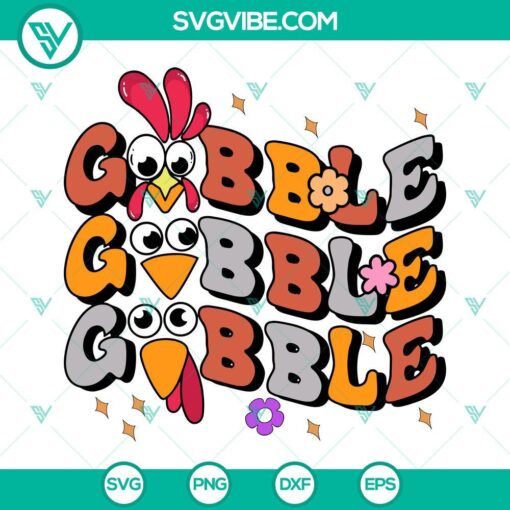 Turkey Thanksgiving SVG with a design of a cheerful gobbling turkey, perfect for holiday crafts and decorations.