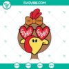 Thanksgiving turkey girl SVG images with bow, cute and festive design for digital crafts and projects.