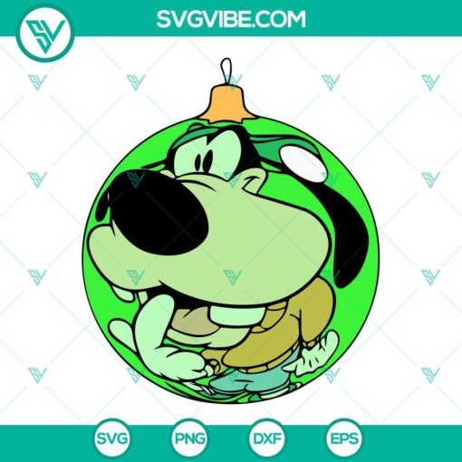 Disney Christmas SVG files featuring Goffy Christmas ball design in PNG, EPS, DXF formats. Perfect for holiday crafts.