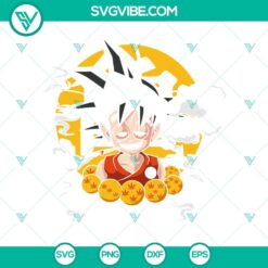 Goku 420 Dragon Ball Cannabis SVG design for download in PNG, DXF, EPS for Cricut projects.