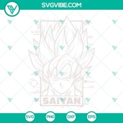 Goku Saiyan SVG download featuring Son Goku in Super Saiyan form from Dragon Ball. Quality SVG images for download.