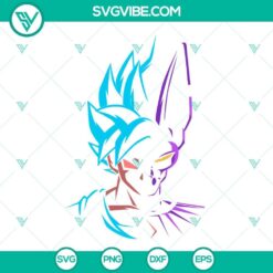 Goku vs Bills SVG files design for Dragon Ball Super, perfect for download in PNG, DXF, EPS formats for Cricut machines.