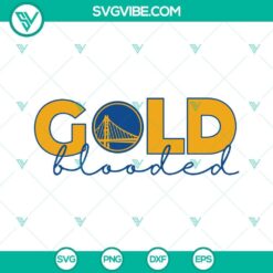 Gold Blooded SVG emblem celebrating 2022 NBA Champions Golden State Warriors. Perfect for fans and supporters.