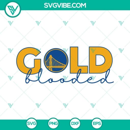Gold Blooded SVG emblem celebrating 2022 NBA Champions Golden State Warriors. Perfect for fans and supporters.