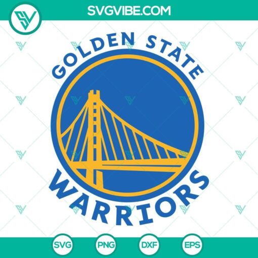 Golden State Warriors logo SVG file for Cricut and Silhouette, in PNG, DXF, EPS formats for crafting projects.
