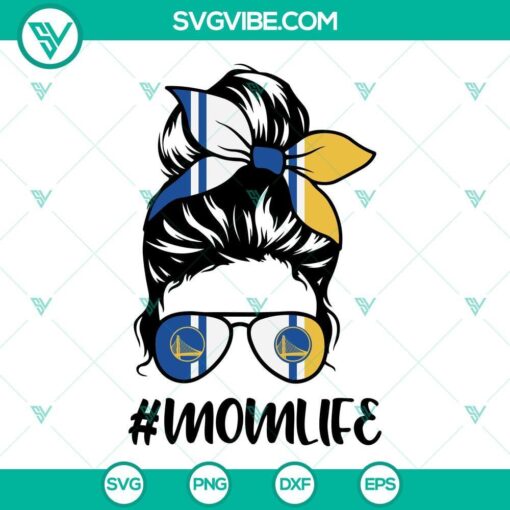 Trendy Golden State Warriors SVG images for proud moms, showcasing team pride and style for digital use. Perfect for crafting projects.