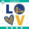 Golden State Warriors heart leopard SVG file, perfect for fans.