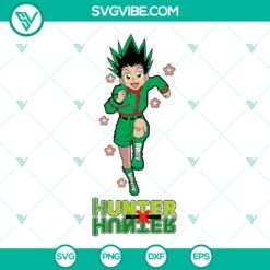 Gon Freecss SVG file with Hunter x Hunter theme, includes PNG, DXF, and EPS cut files for crafting.