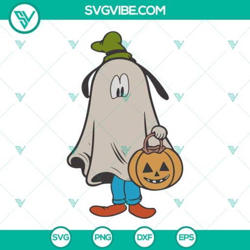 Disney Goofy Ghost Halloween Pumpkin SVG images, perfect for Halloween crafts. Download in PNG format.