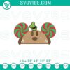 Goofy gingerbread hat ears embroidery file with Disney Christmas design, perfect for holiday crafting and DIY projects.