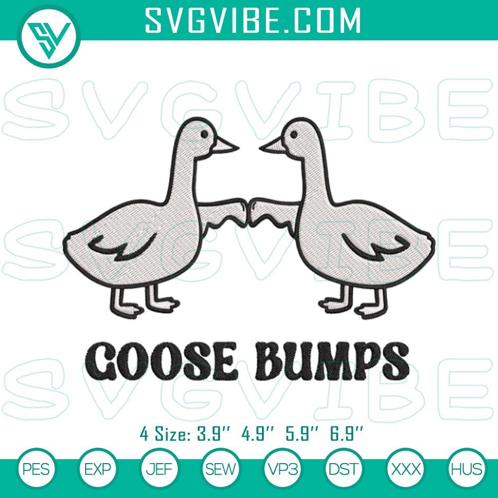 Goose Bumps Embroidery Designs Halloween-themed goose bumps embroidery designs digital stitch pattern for spooky projects.