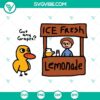 Funny duck with lemonade SVG file, featuring "Got Any Grapes" quote. Download this unique ice fresh lemonade design for your projects. Great for crafting.
