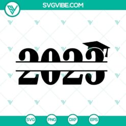 2023 Graduation SVG files for Class of 2023 monogram featuring senior theme. Ideal for graduation projects and decorations.