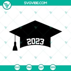 2023 Graduation Cap SVG file with Graduate images for Class of 2023 in PNG and DXF formats, perfect for graduation-themed projects.