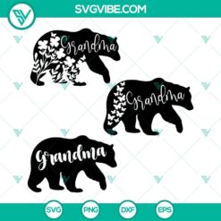 Grandma Bear Svg files with 'Grandma Life' design perfect for Grandma shirts. Cute and heartwarming design for grandmothers.