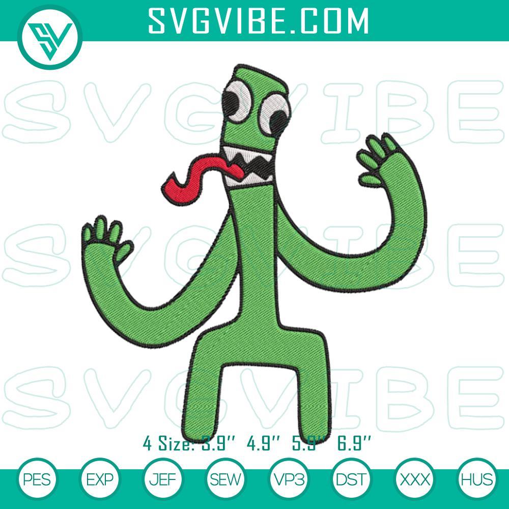 Green Rainbow Friends Machine Embroidery Designs, Monster Embroidery Files Green Rainbow Friends cute monster machine embroidery designs, file for embroidery enthusiasts.
