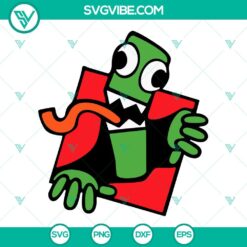 Green Rainbow Friends SVG Bundle for Horror Game - Includes SVG, PNG, DXF, EPS Cut Files - Colorful and spooky character designs.