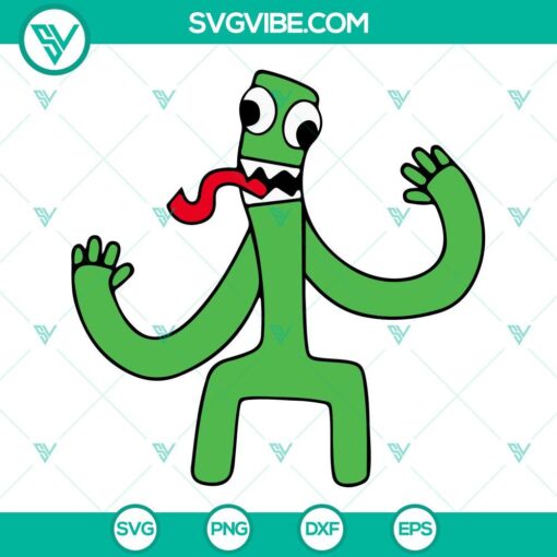 Green Rainbow Friends SVG Image Bundle, Horror Game SVG File PNG DXF EPS Cut 1