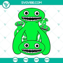 Green Rainbow Friends SVG Files Bundle, Horror Game SVG Download PNG DXF EPS Cut 5