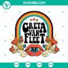 Greta Van Fleet Rainbow SVG Download featuring Retro Groovy and Hippie SVG Files with dreamy design elements.
