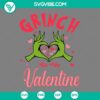Grinch Be My Valentine SVG, PNG, EPS, and DXF files with heartwarming design - perfect for craft projects.
