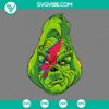 Grinch David Bowie themed Christmas SVG files for crafting, including PNG, EPS, and DXF formats. Ideal for holiday projects and decor.