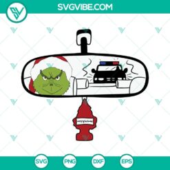 Grinch Drive Car SVG Files, Grinch Face SVG Files, Merry Christmas design for holiday crafting projects.