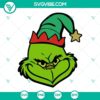 Grinch Face SVG Download Bundle with Baby Grinch and Christmas-themed designs for holiday crafts and projects.