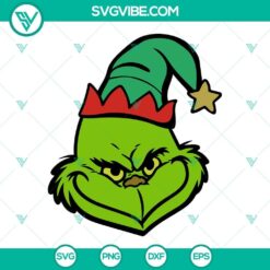 Grinch Face SVG Download Bundle with Baby Grinch and Christmas-themed designs for holiday crafts and projects.