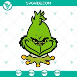 Grinch Face SVG Download Bundle, Baby Grinch SVG Images, Grinch Christmas SVG Download, 12
