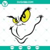 Grinch face SVG download featuring cut file and clip art, ideal for holiday-themed digital crafts and DIY projects.