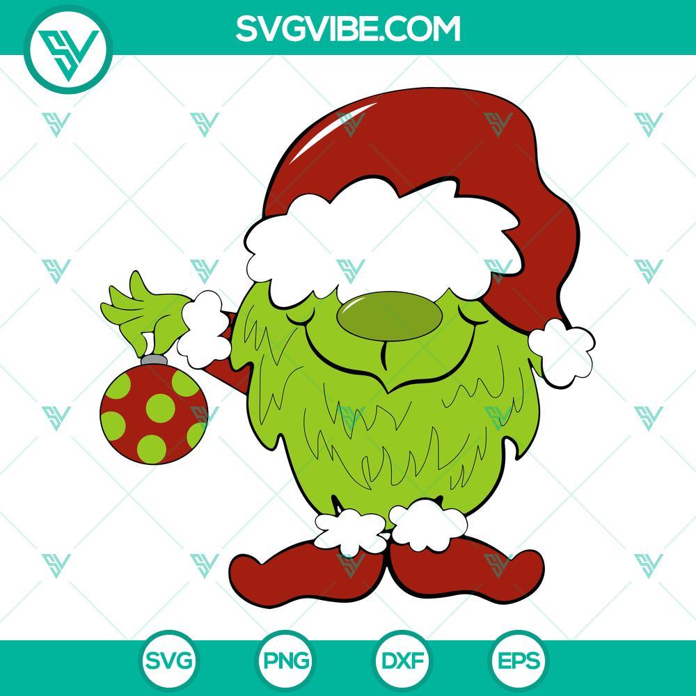 Grinch Gnome SVG, Christmas Gnome SVG PNG DXF EPS Files For Cricut Grinch Gnome SVG, Christmas Gnome design with SVG, PNG, DXF, EPS files for crafts and decoration.
